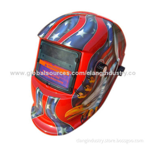 Welding Mask, Auto Darkening, Solar Powered, Adjustable, Popular Design, Red Eagle, Manufacturer